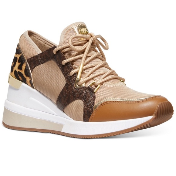 Michael Kors Brown and Tan Sneakers with Chunky Platform - Picture 1 of 7